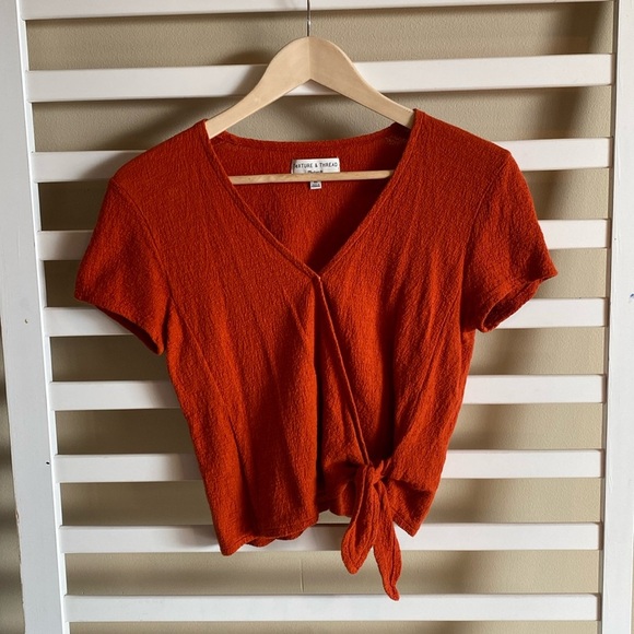 Madewell Texture & Thread Wrap-Tie Top Size XS - Picture 6 of 13